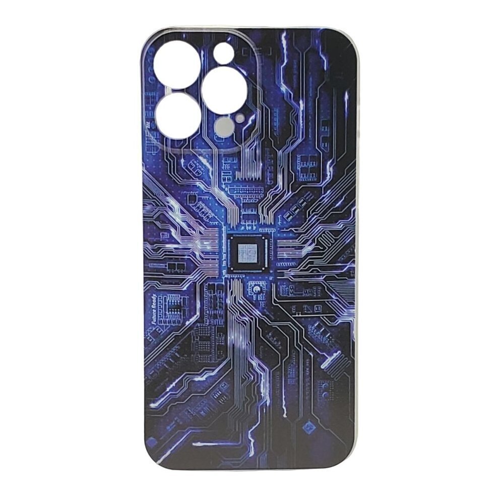 Iphone 13 Pro Max Circuit Board Phone Case Blue